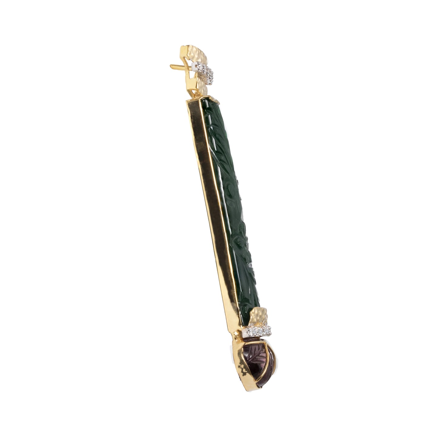 green_stone_carved_diamond_earrings