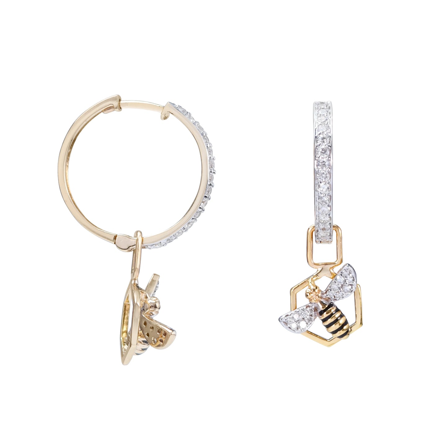 lamarquem_bee_on_the_hoop_diamond_huggies_earrings