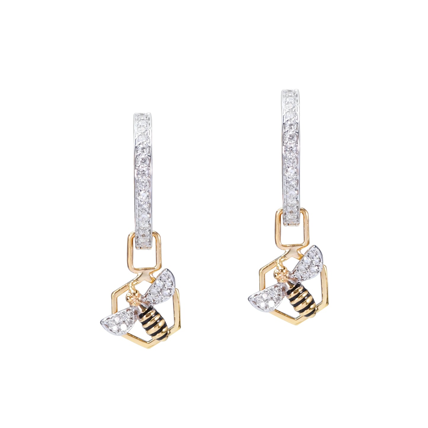 lamarquem_bee_on_the_hoop_diamond_huggies_earrings