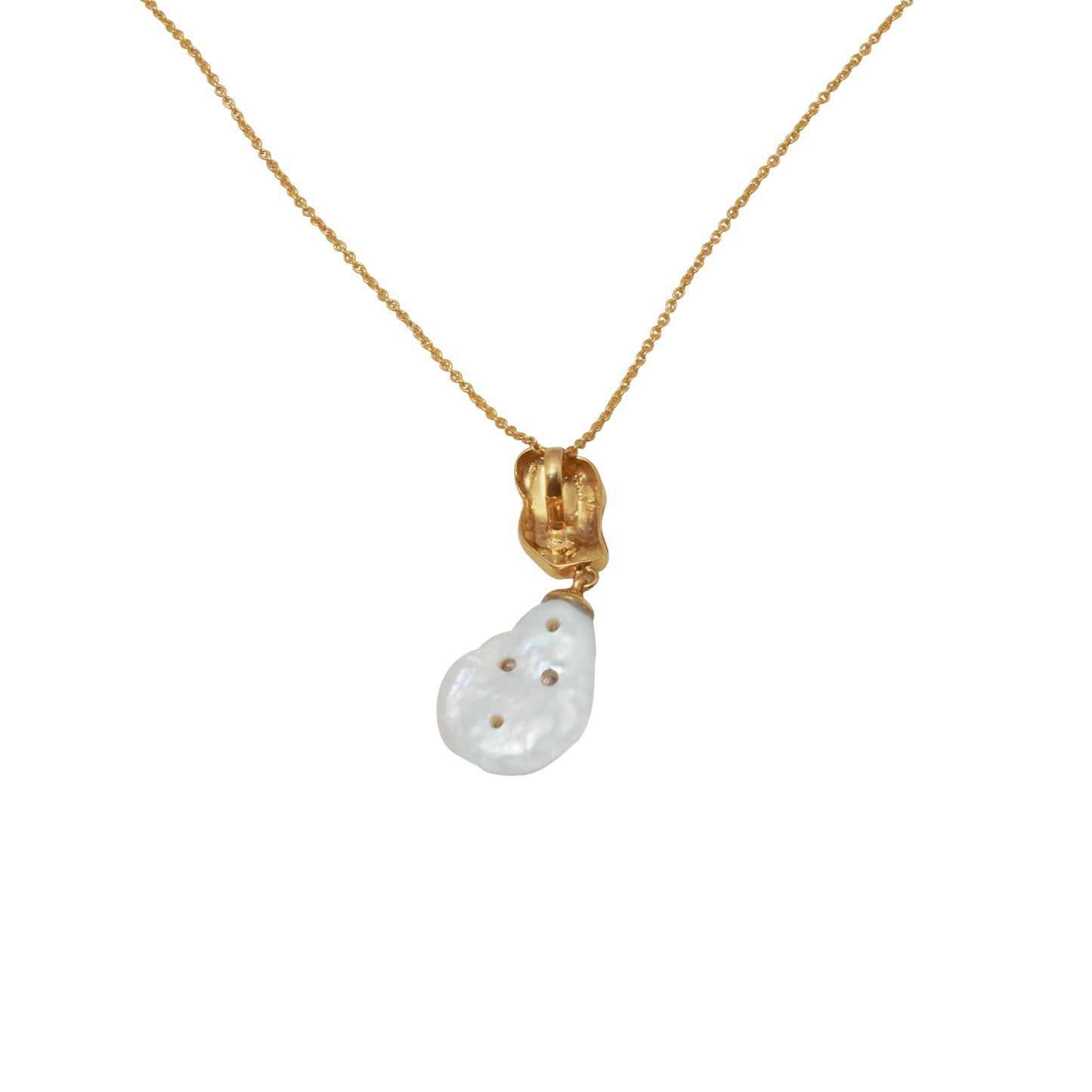 Diamond Encrusted Pearl Pendant E