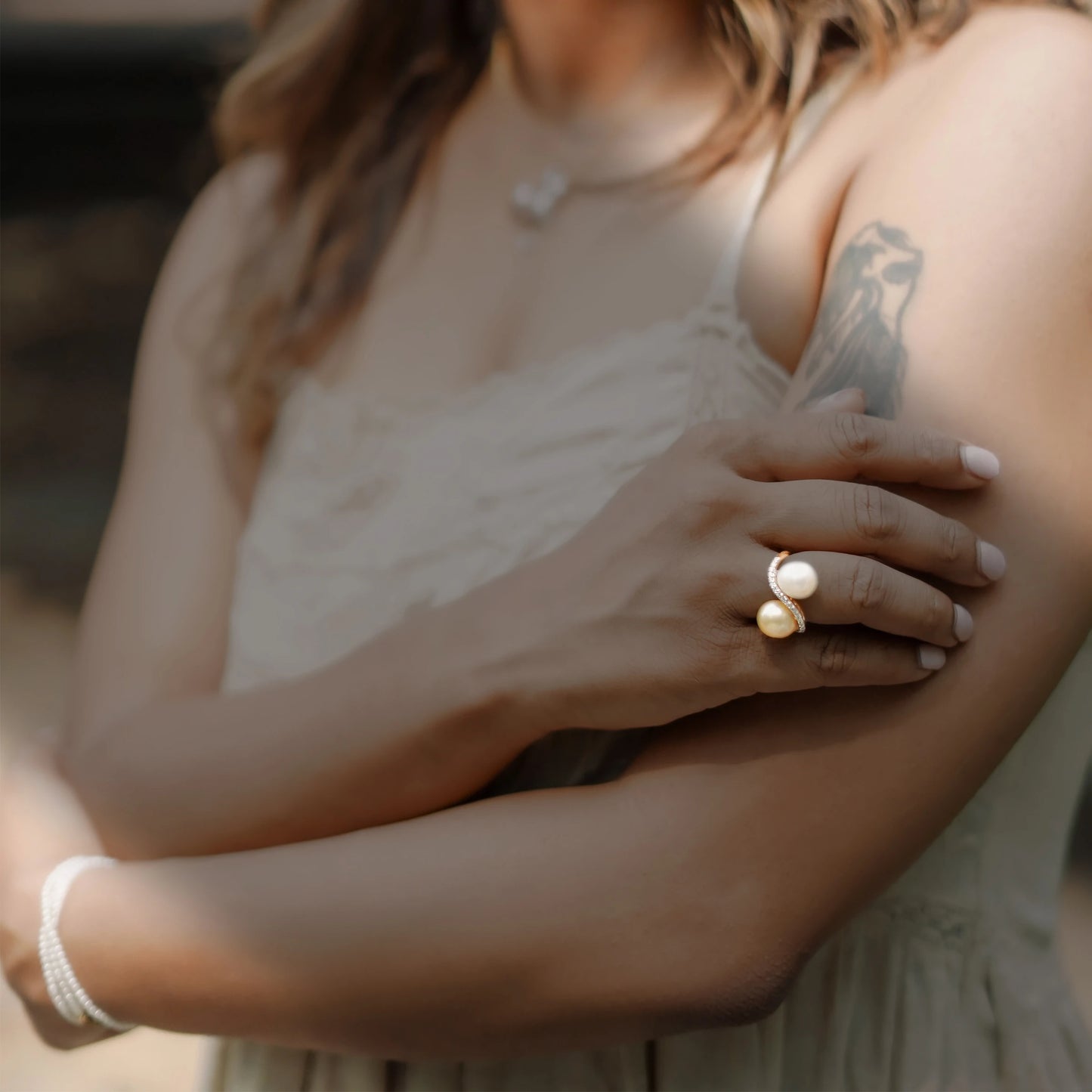Eternally Together Pearl Diamond Ring F