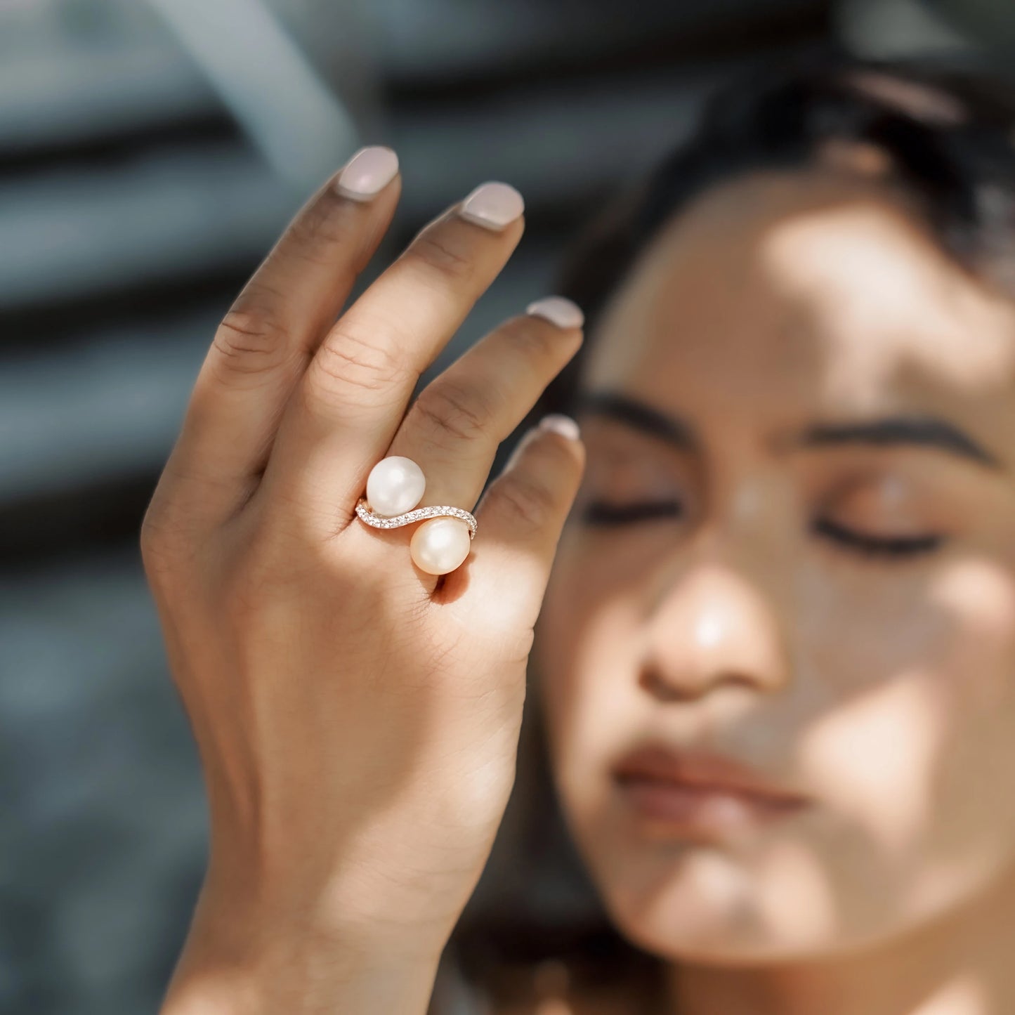 Eternally Together Pearl Diamond Ring I
