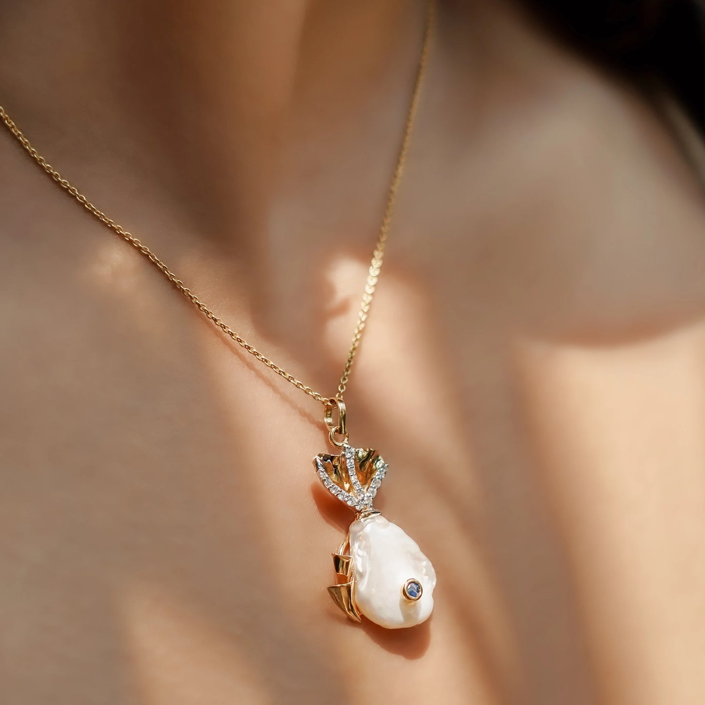 Fishie Diamond Pendant H