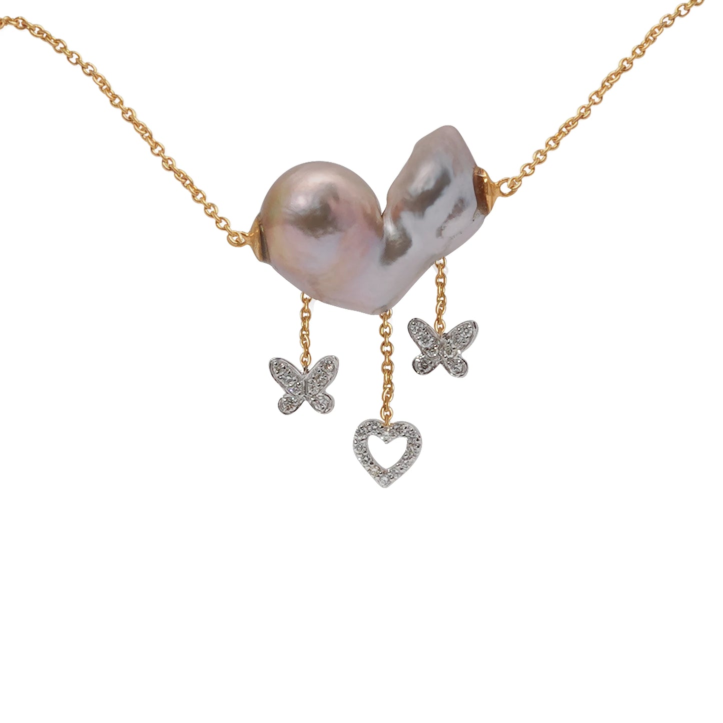 Full Of Love Pearl Diamond Pendant C