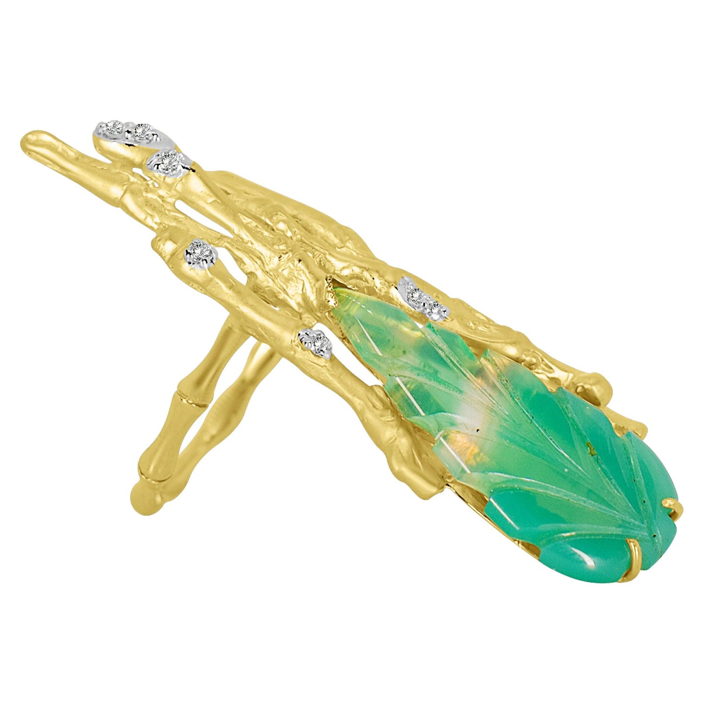 lamarquem_gold_bark_diamond_ring