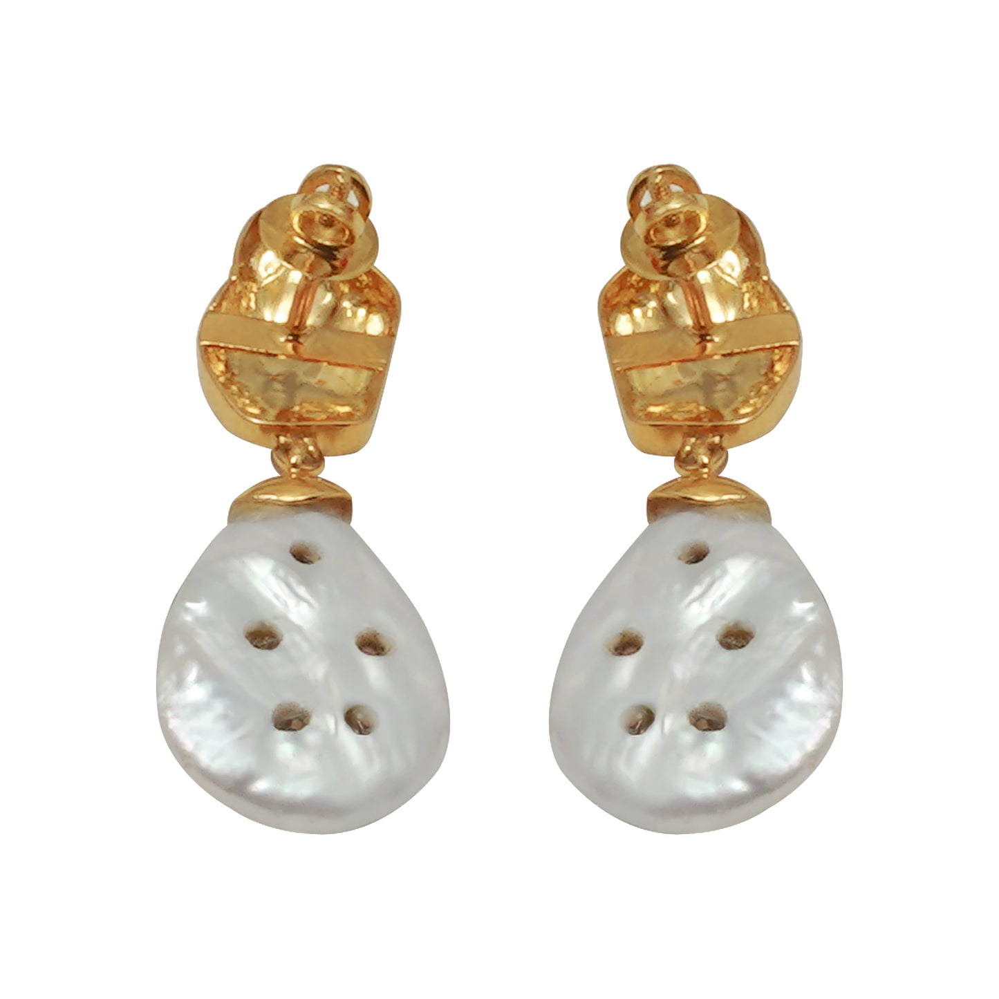 Golden Bliss Pearl Earrings C