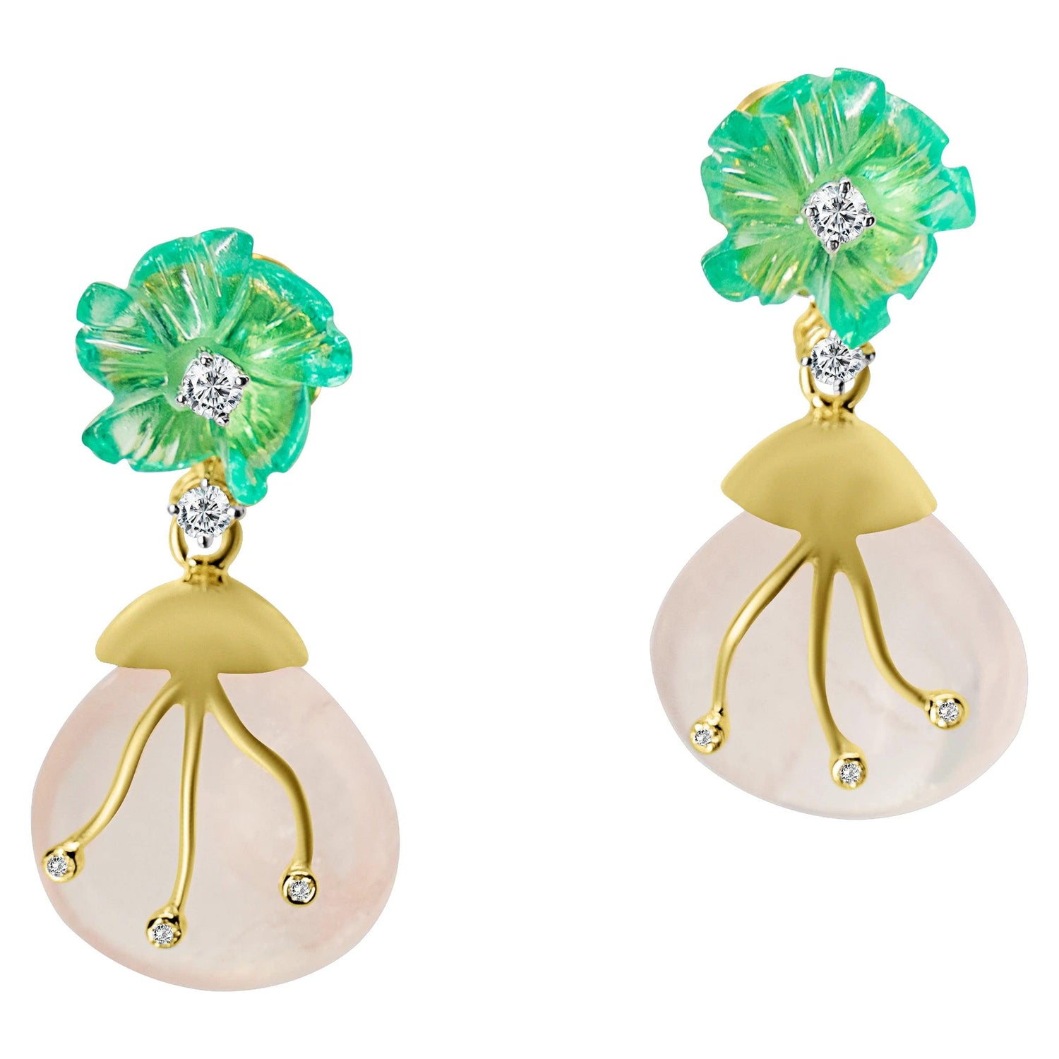 lamarquem_rose_quartz_drop_diamond_earring