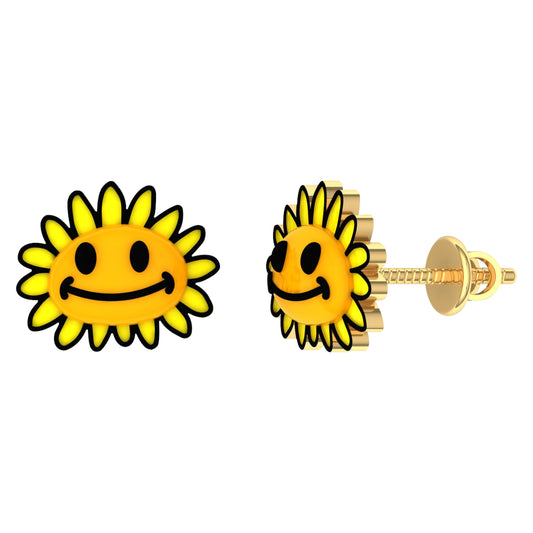 lamarquem_sunflower_kids_earrings