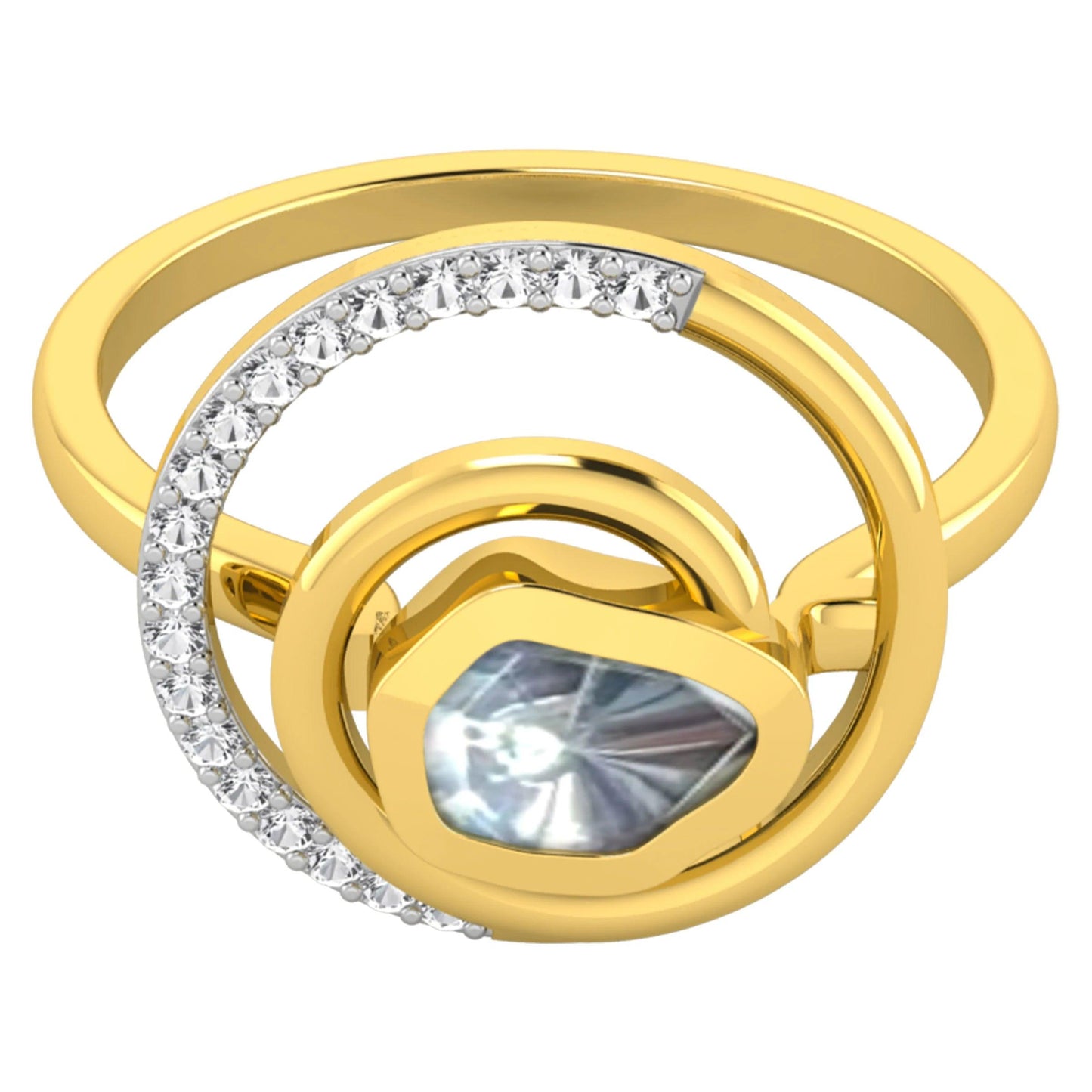 polki on a diamond ring B