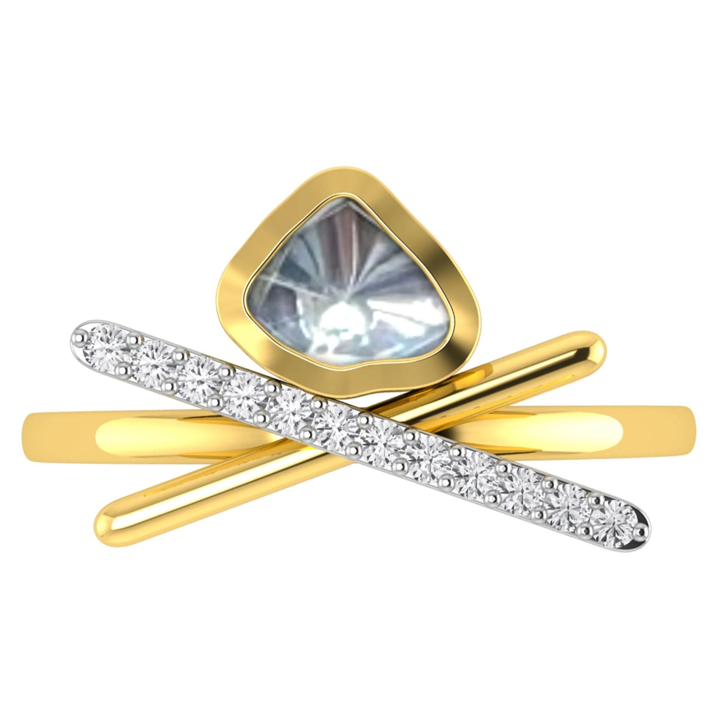 polki on a diamond ring E