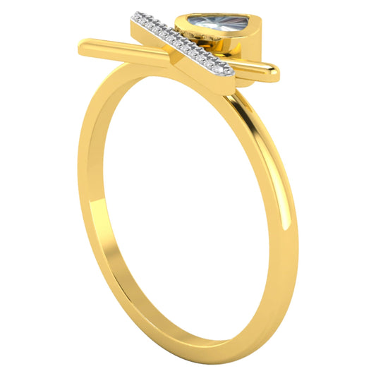 polki on a diamond ring A