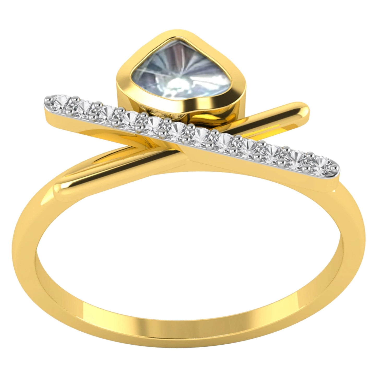 polki on a diamond ring c