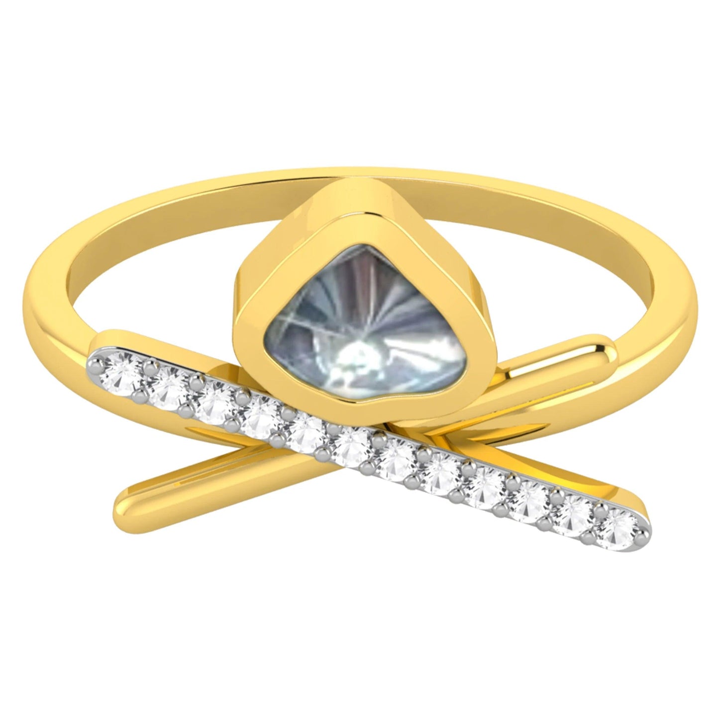 polki on a diamond ring d