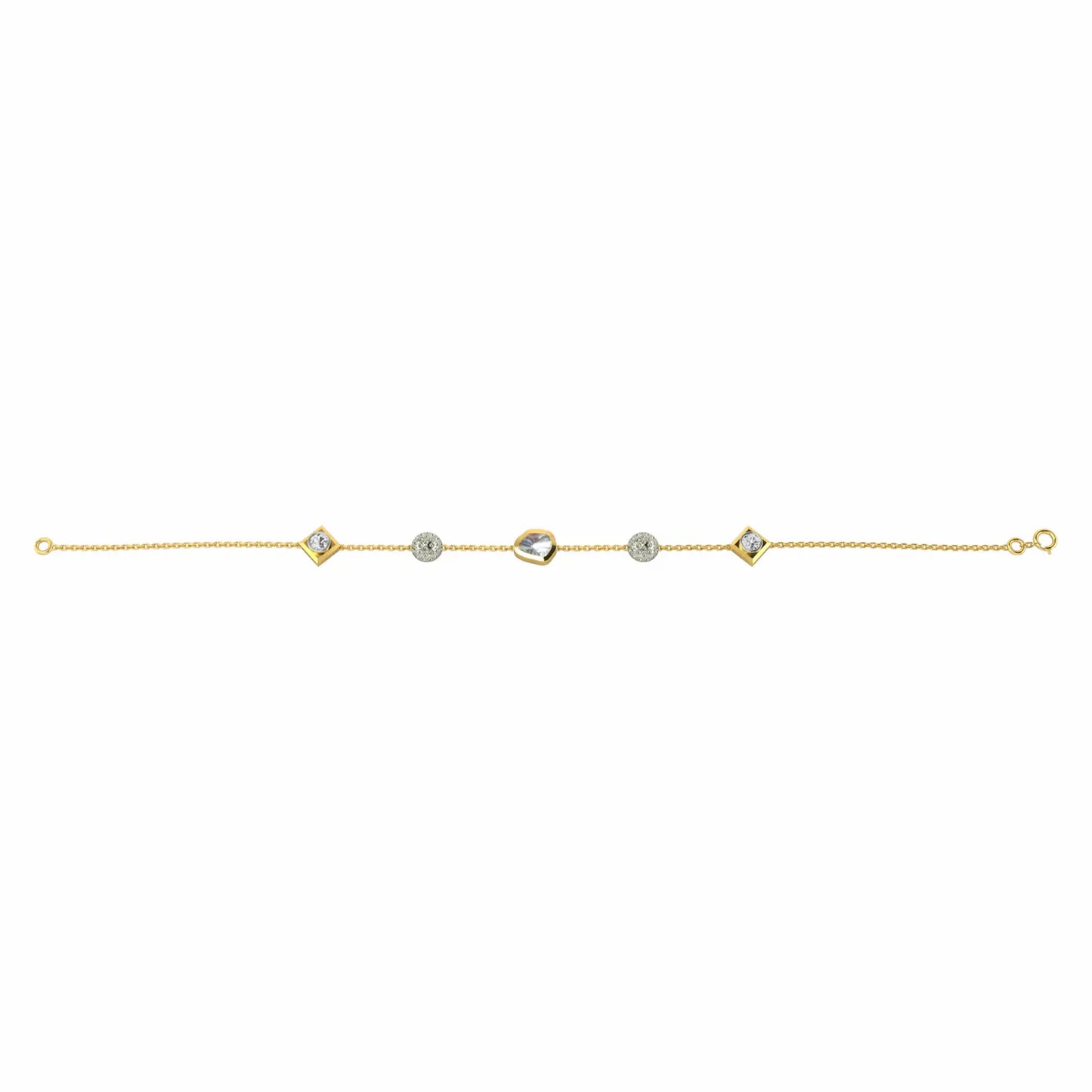 Polki Chain Daimond Bracelet C