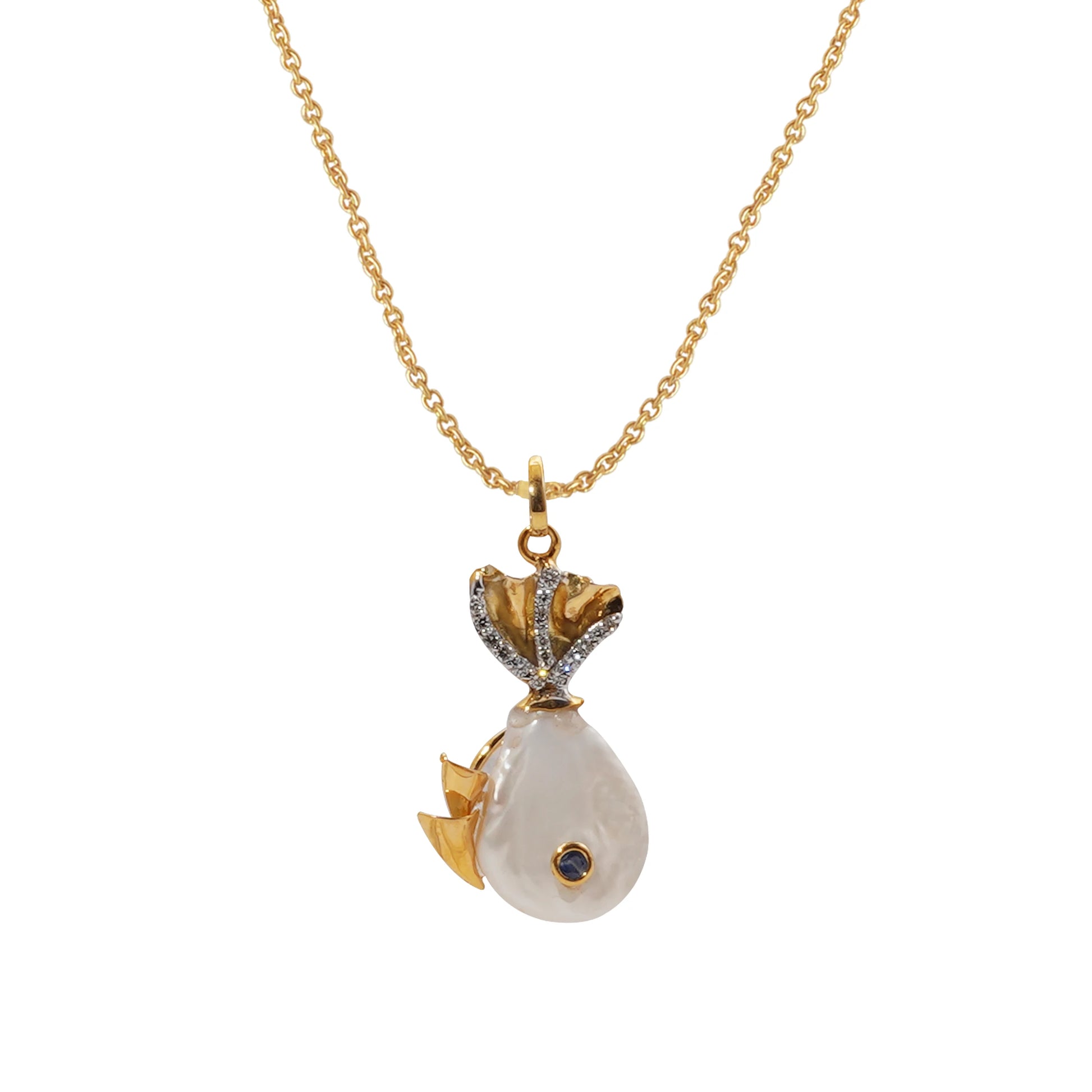 Fishie Diamond Pendant B