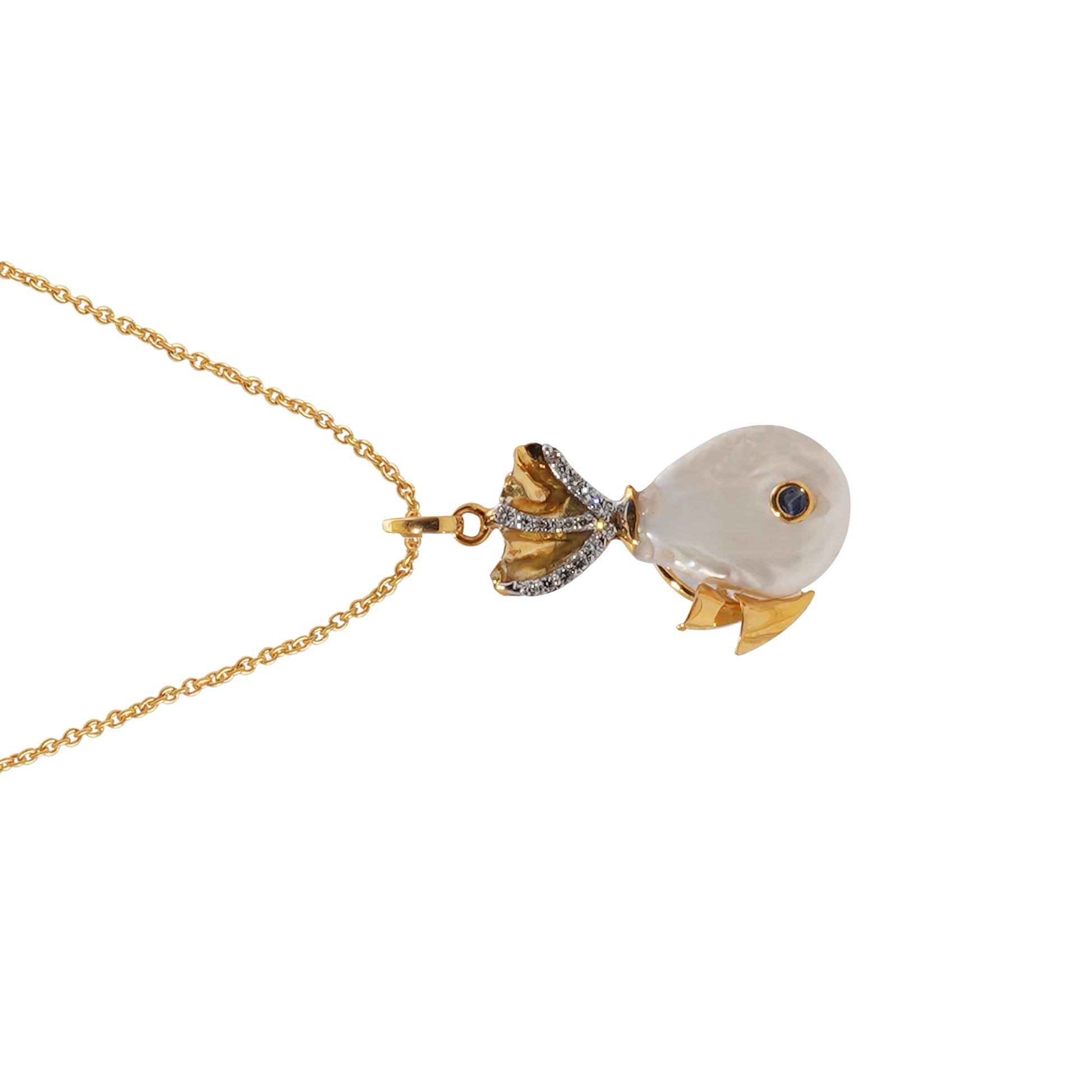 Fishie Diamond Pendant C