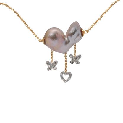Full Of Love Pearl Diamond Pendant C