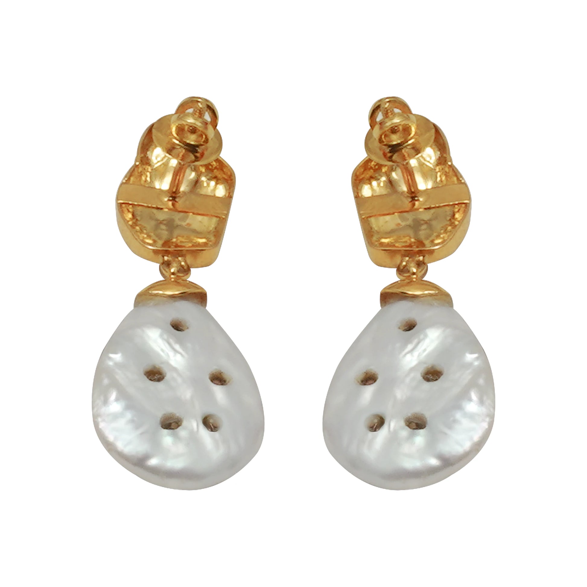Golden Bliss Pearl Earrings C