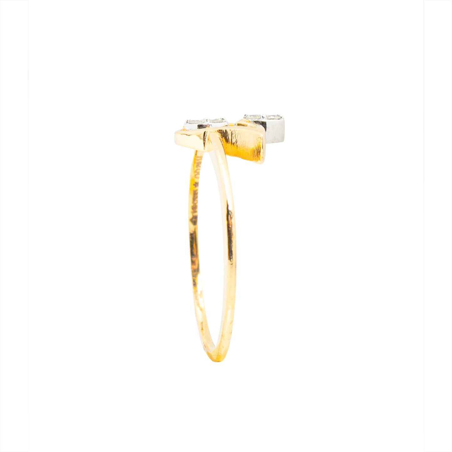 LAMARQUE-M GOLDEN LOTUS DIAMOND RING B