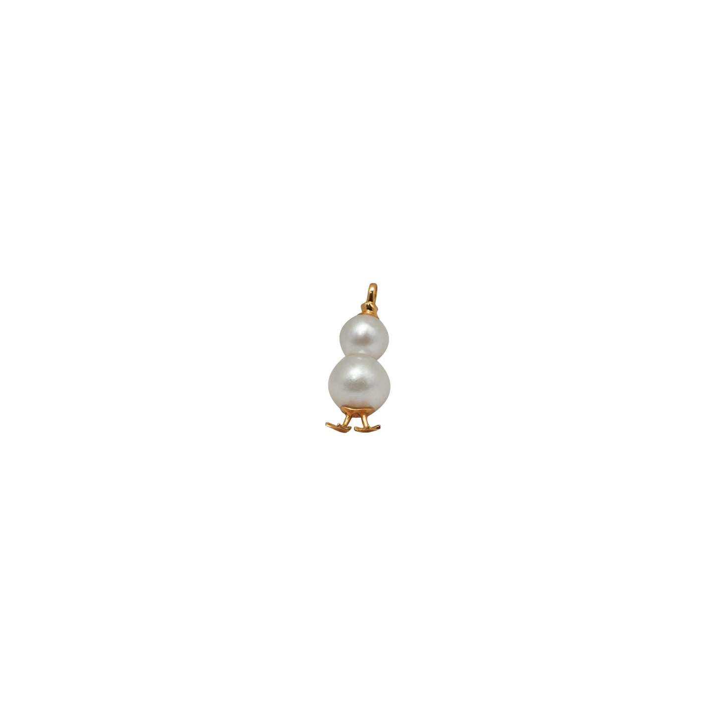 Golden Snowman Pearl Pendant F