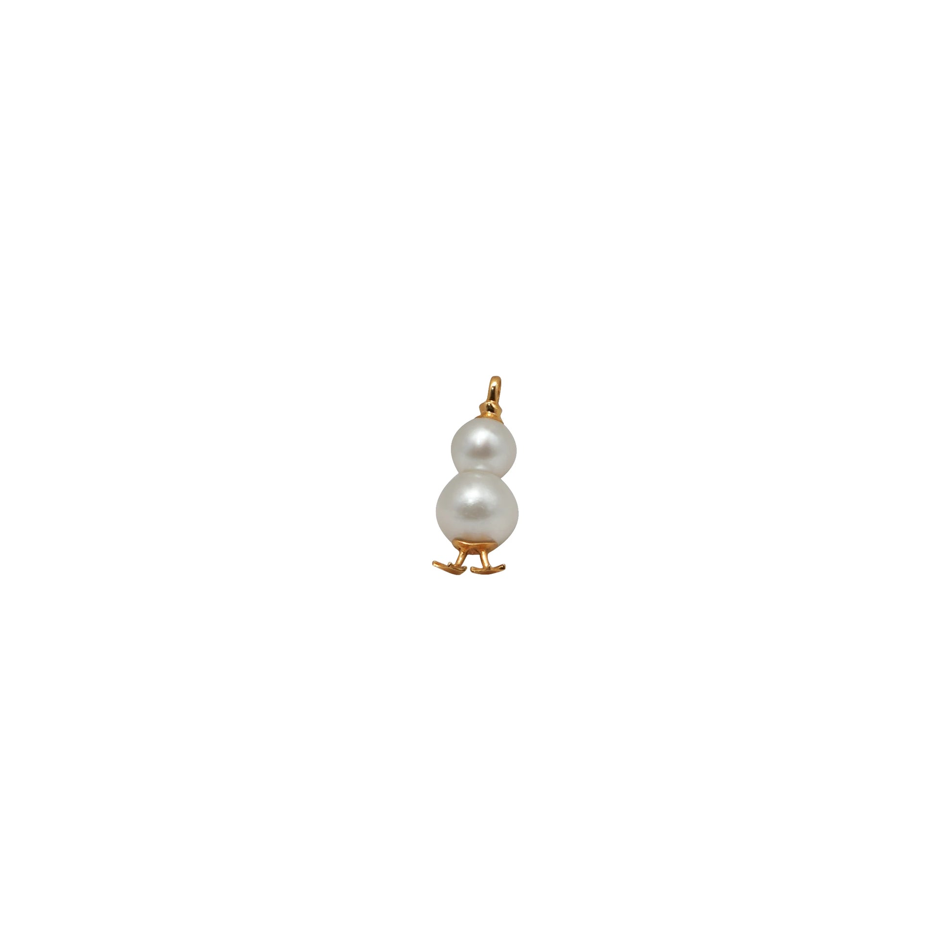 Golden Snowman Pearl Pendant F