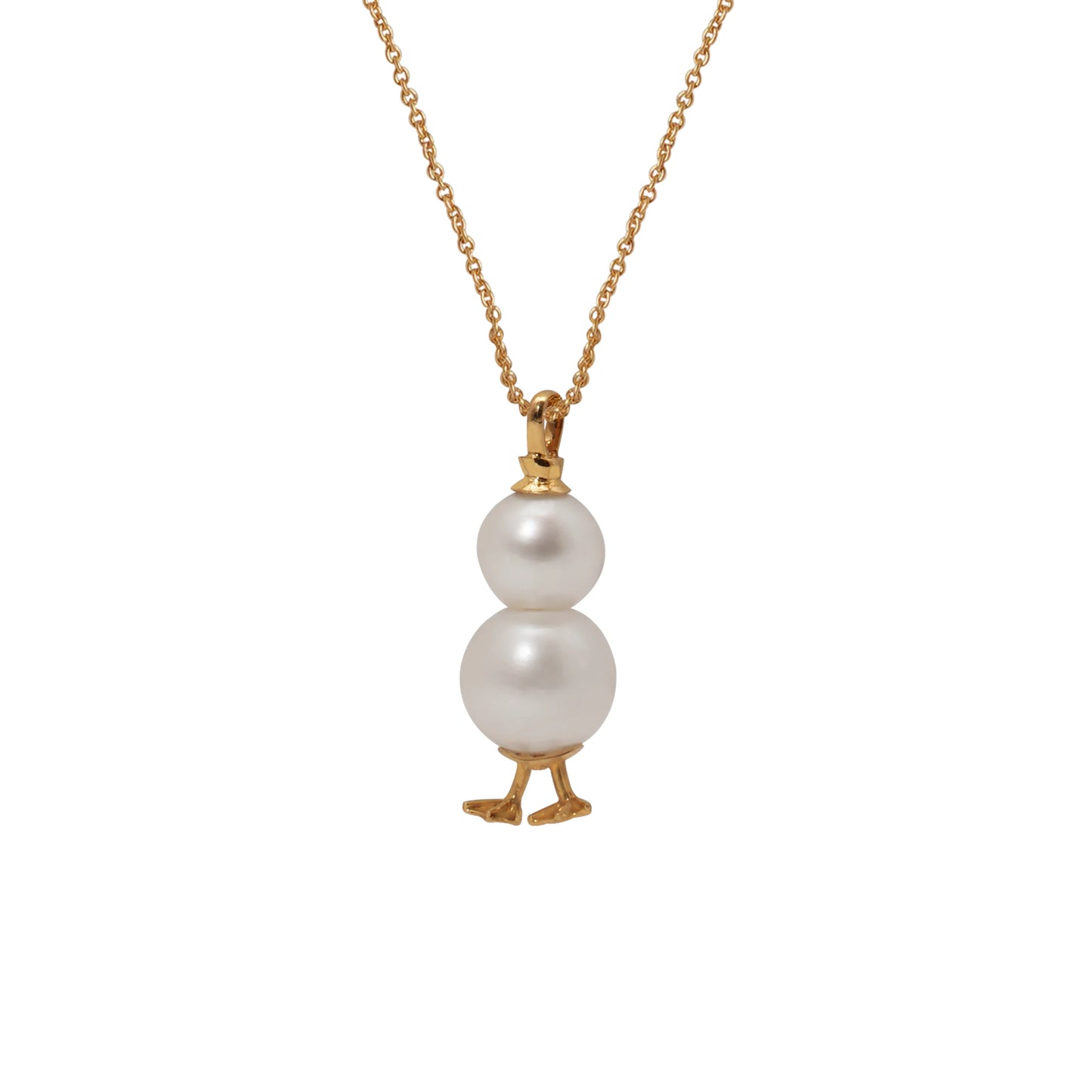 Golden Snowman Pearl Pendant A
