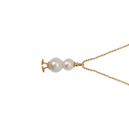 Golden Snowman Pearl Pendant D