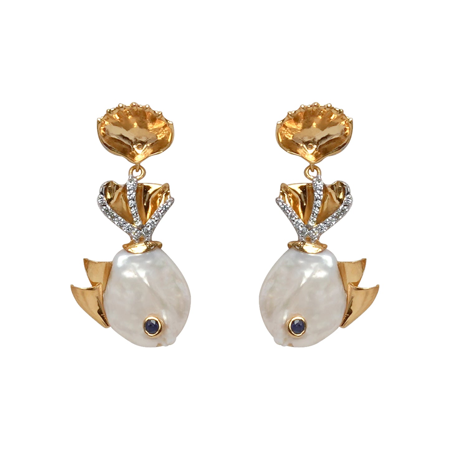 Marine Life Diamond Earrings A