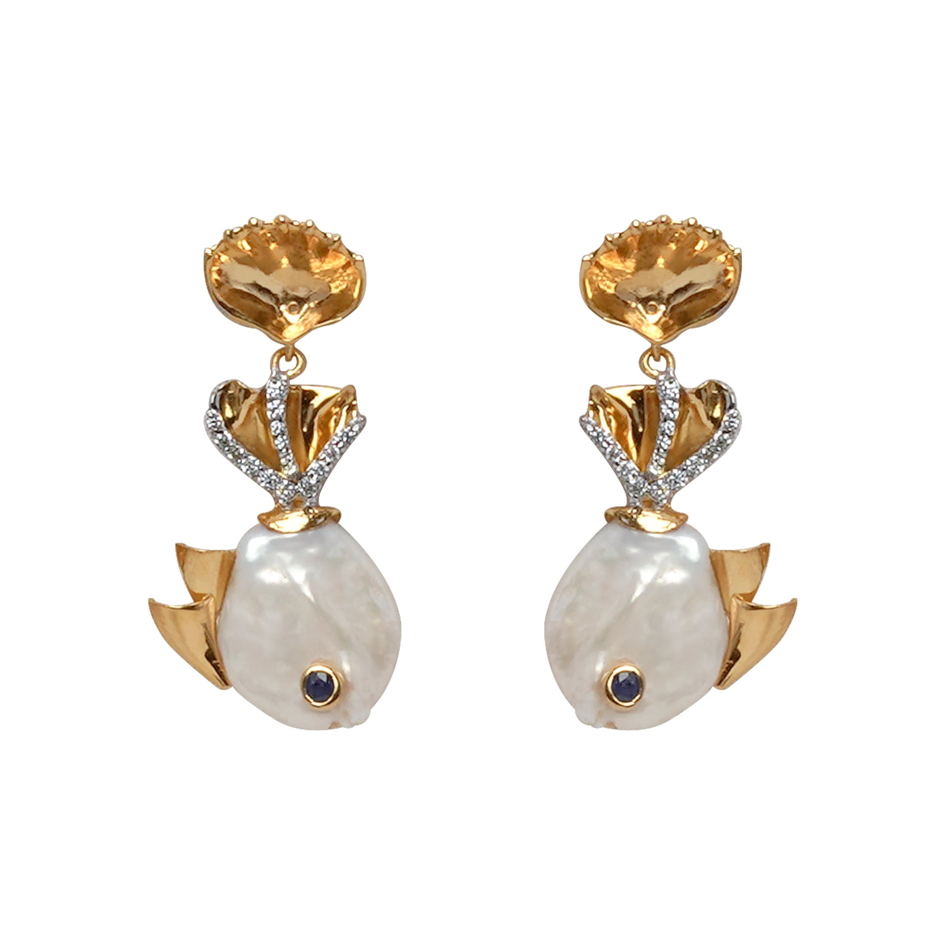 Marine Life Diamond Earrings A