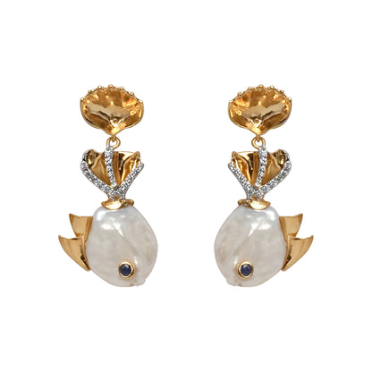 Marine Life Diamond Earrings A