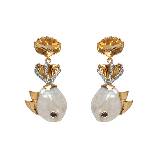 Marine Life Diamond Earrings A