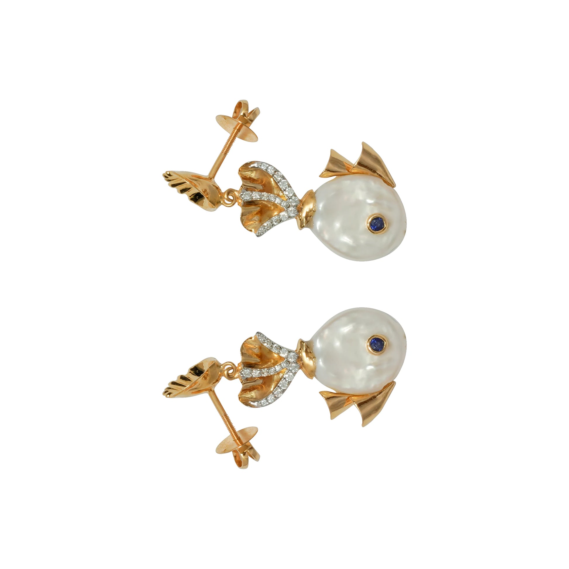 Marine Life Diamond Earrings C