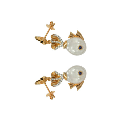 Marine Life Diamond Earrings C