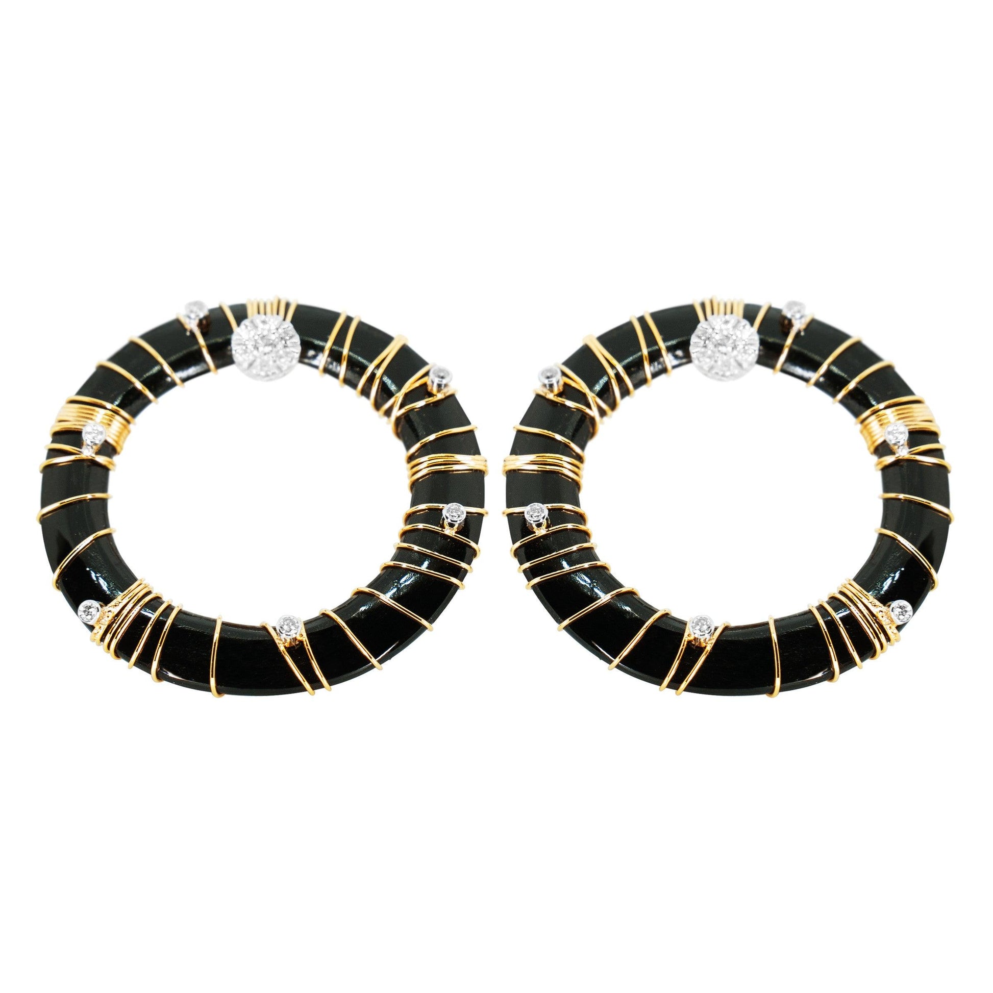 lamarquem_onyx_gold_wired_diamond_earrinng