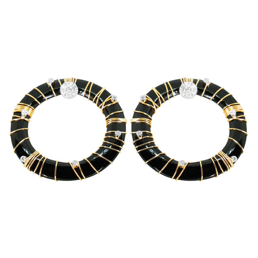 lamarquem_onyx_gold_wired_diamond_earrinng