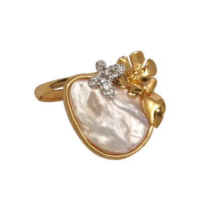 Pearl Garden Diamond Ring A
