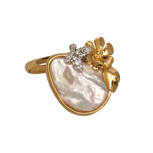 Pearl Garden Diamond Ring A