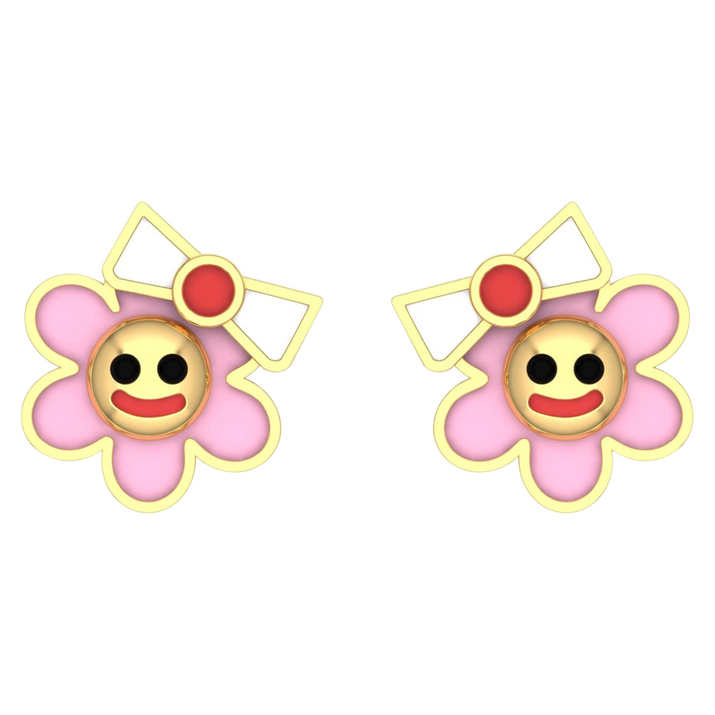 lamarquem_pink_flower_kids_earrings