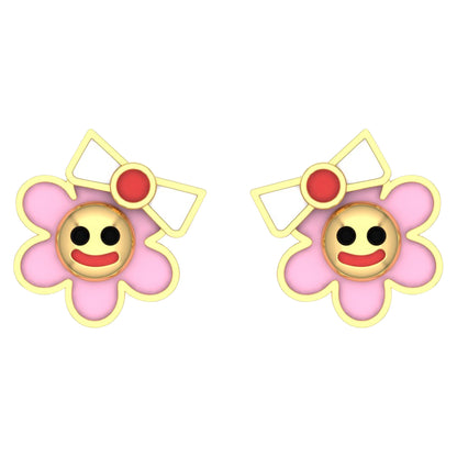 lamarquem_pink_flower_kids_earrings