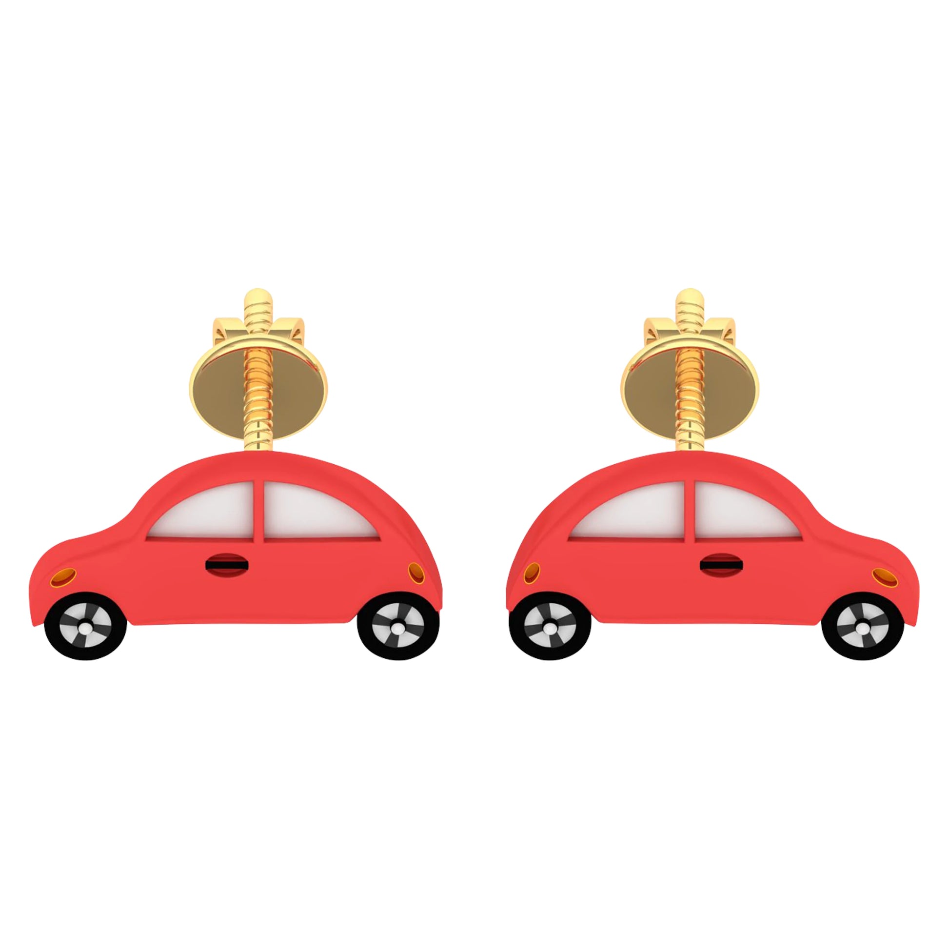 lamarquem_red_car_kids_earrings