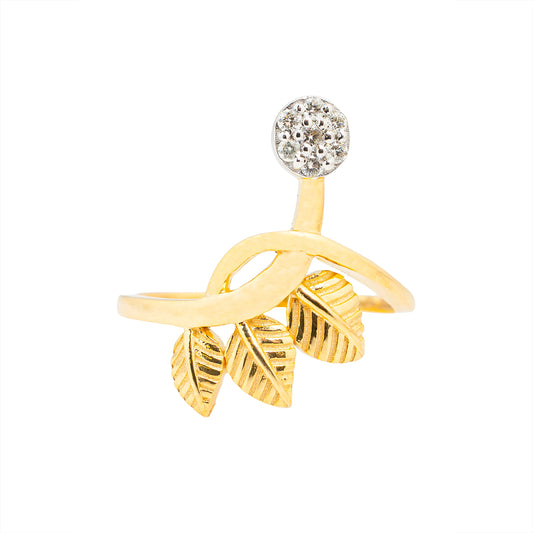 LAMARQUE-M SPIRAL SCRIBE DIAMOND RING A
