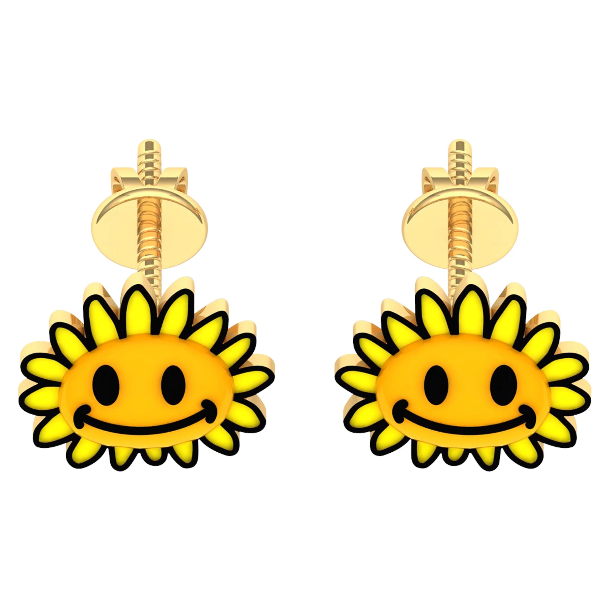 lamarquem_sunflower_kids_earrings