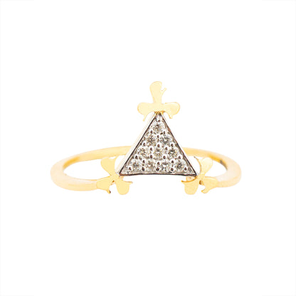 LAMARQUE-M TRIANGULAR LUSTER DIAMOND RING A