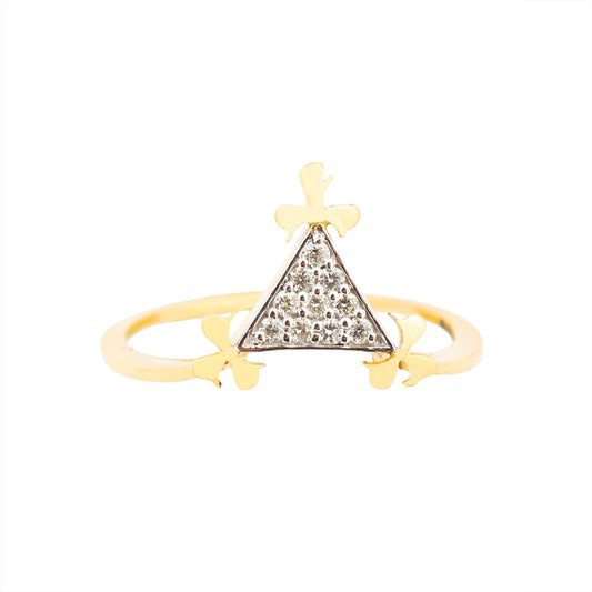 LAMARQUE-M TRIANGULAR LUSTER DIAMOND RING A