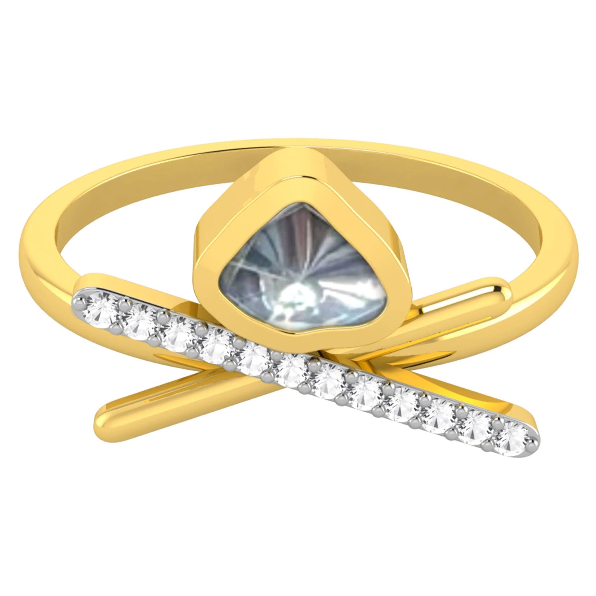  polki on a diamond ring d