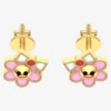 best pink flower kids earrings