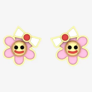best pink flower kids earrings online at best price